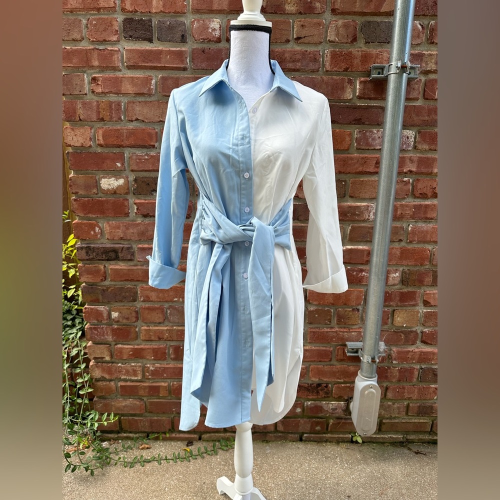 Colorblocked Shirtdress
